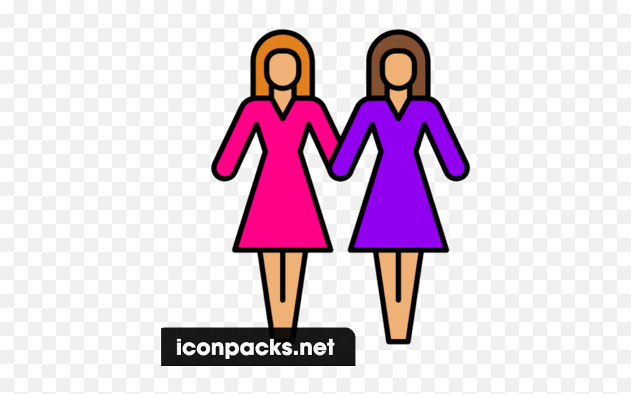 Free Lesbian Couple Icon Symbol Png Svg Download - Sharing,Couple Icon