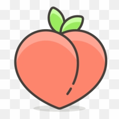 Peach Emoji Vector - Transparent Png