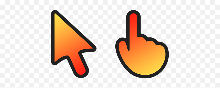 Orange Aesthetic Cursors - Cool Mouse Cursors Sweezy Cursor Png,Mac Mouse Icon