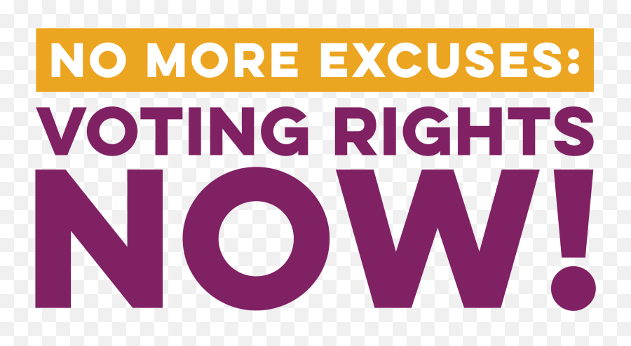 No More Excuses Voting Rights Now League Of Women Voters - Dot Png,Excuse Icon