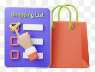 Premium Shopping List 3d Illustration Download Png Obj - Icon 3d