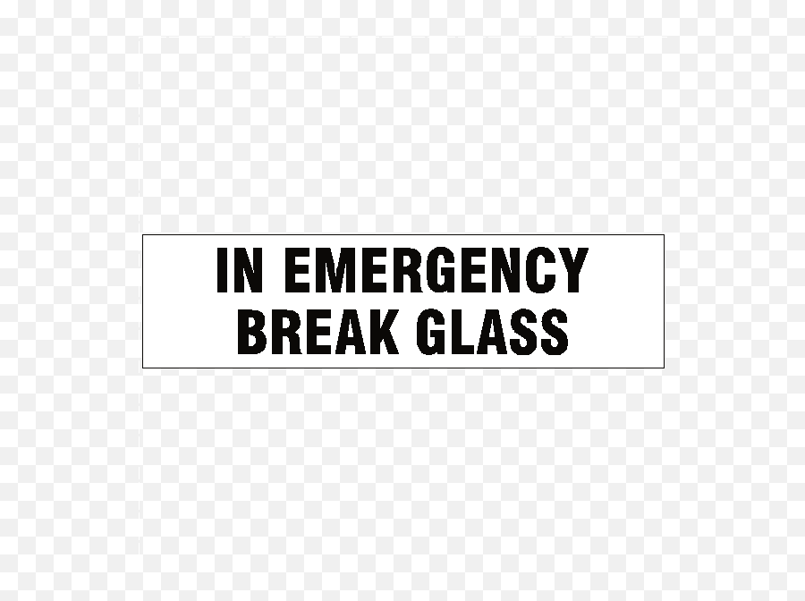 In Emergency Break Glass Vehicle Sticker - Parallel Png,Glass Break Png