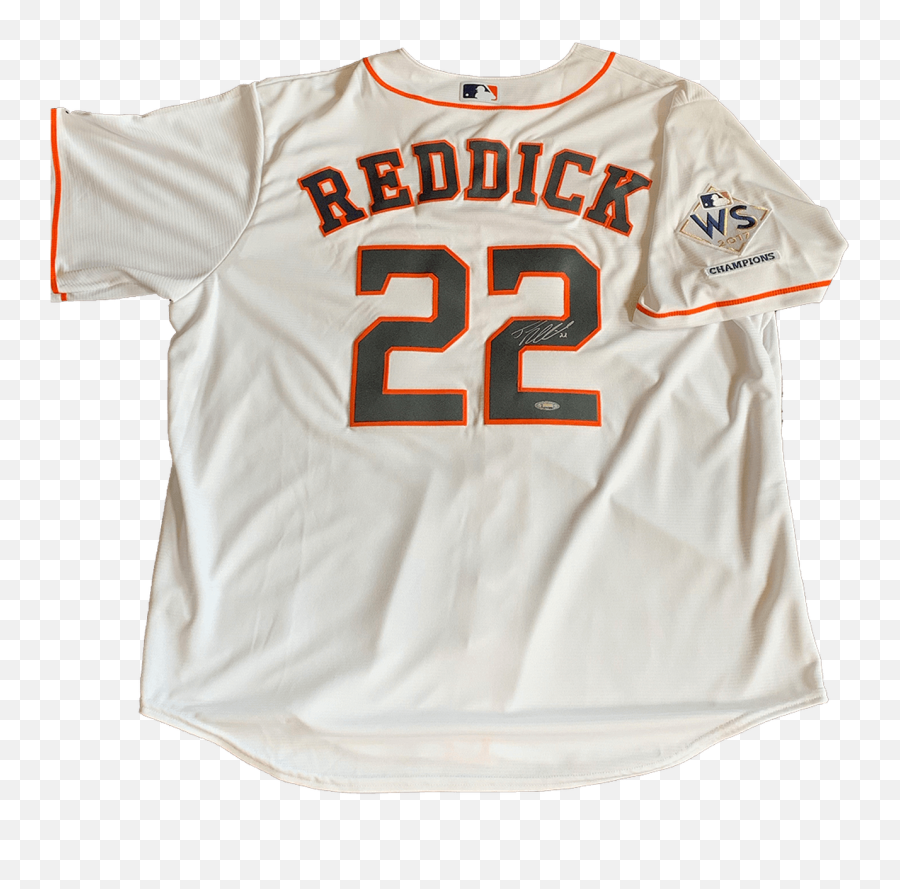 Josh Reddick Signed Houston Astros Replica White Jersey - Baseball Uniform Png,Astros Png