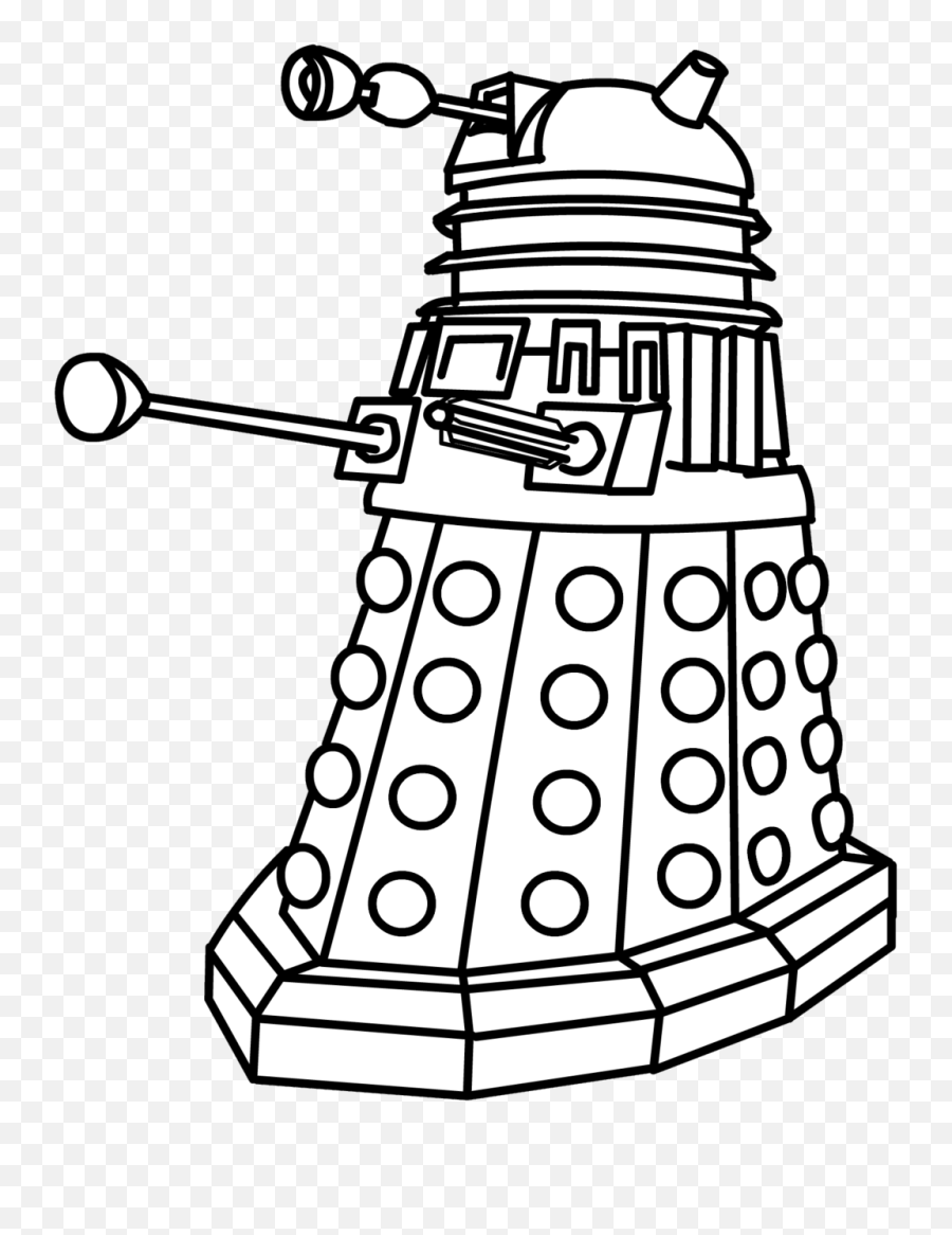 Dalek Clipart - Doctor Who Dalek Drawing Png,Dalek Png