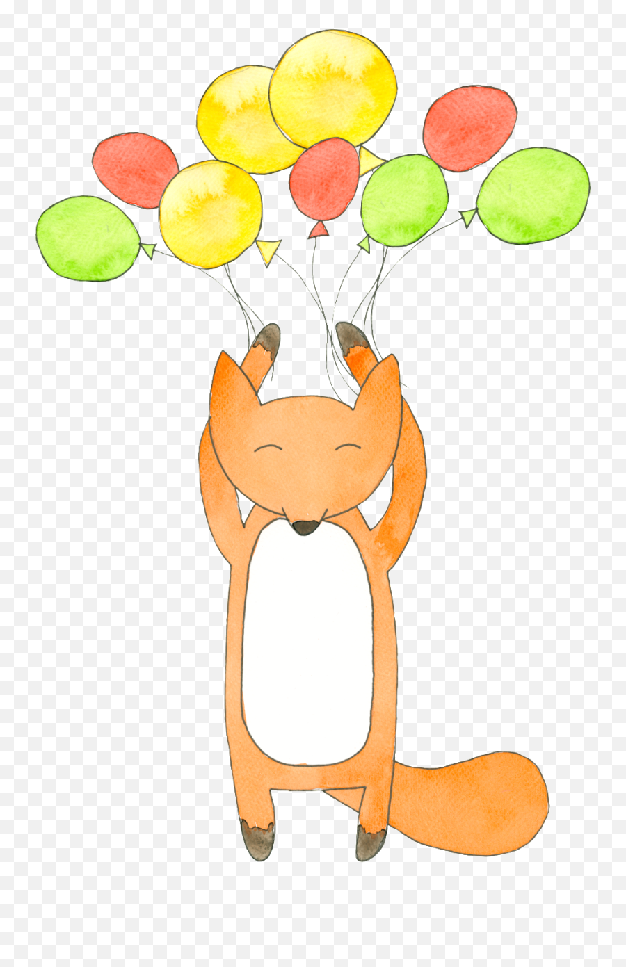 Hd Fox Y Globo Png Transparente - Cartoon,Globo Png