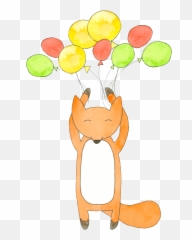 Hd Fox Y Globo Png Transparente - Cartoon,Globo Png