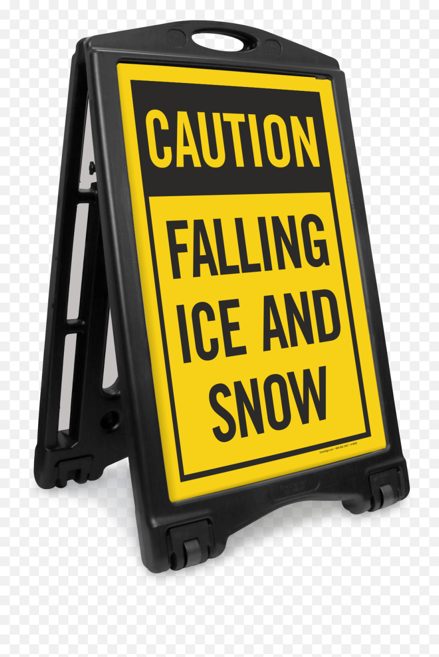 Falling Ice And Snow Sidewalk Sign Sku K - Roll1075 Caution Under Construction Png,Transparent Snow Falling