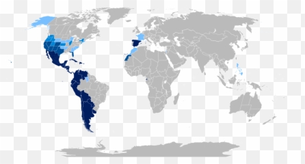 People Talking In Spanish Png - Hispanophone World World Map,People Talking Png
