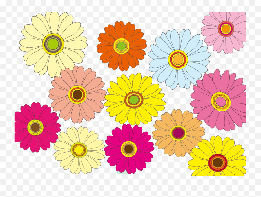 Plantflowerchamomile Png Clipart - Royalty Free Svg Png Multicolor Flower Cartoon,Chamomile Png