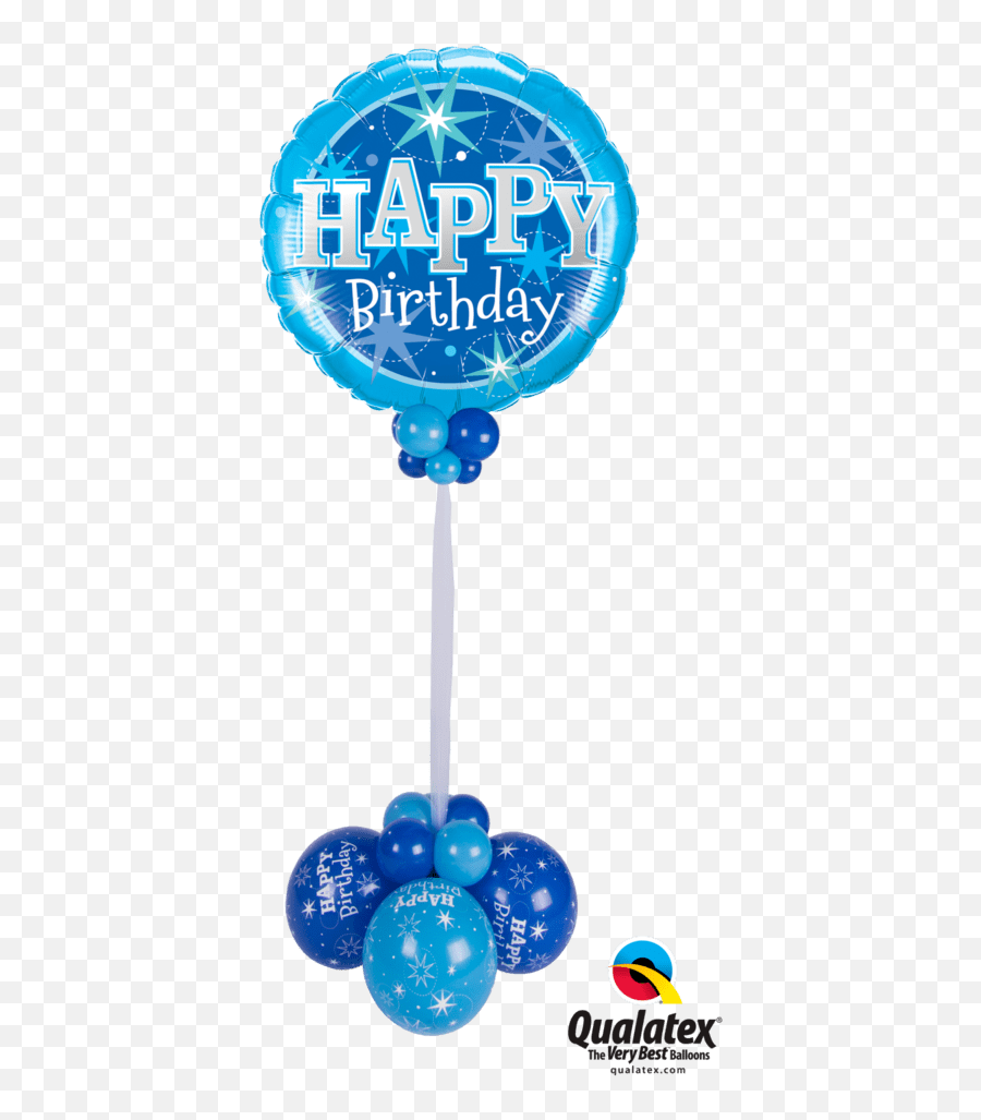 Download Blue Happy Birthday Balloons Png Image With No - Happy Birthday Balloons,Blue Balloons Png