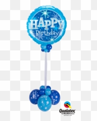 Download Blue Happy Birthday Balloons Png Image With No