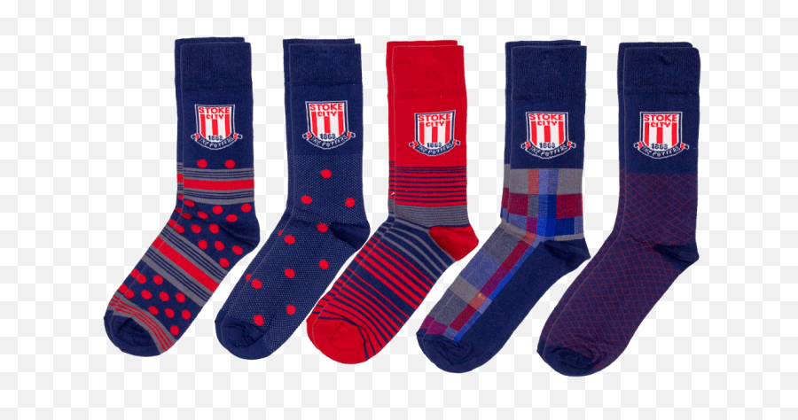 5 Pack Stripe And Dots Socks - Sock Png,Socks Png