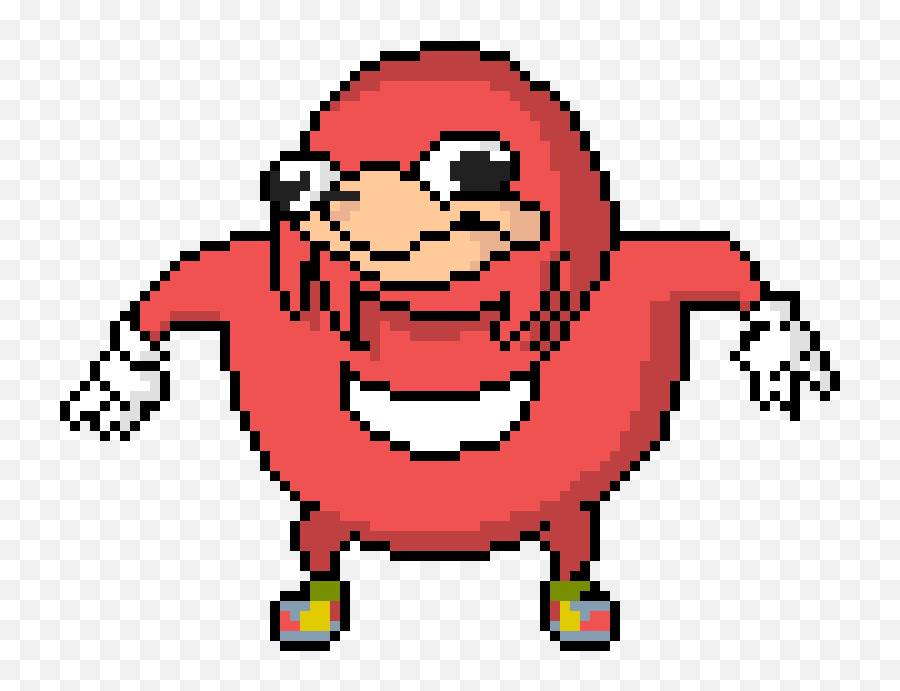 Download Ugandan Knuckles - Pixel Art Minecraft Memes Png,Ugandan Knuckles Transparent