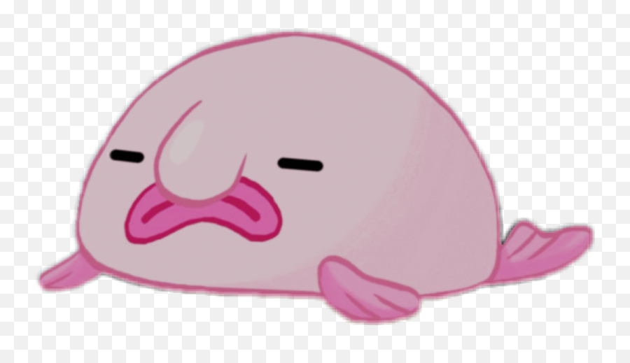 Blobfish Blob Blobby Pink Sticker - Transparent Background Blobfish Png,Blobfish Png