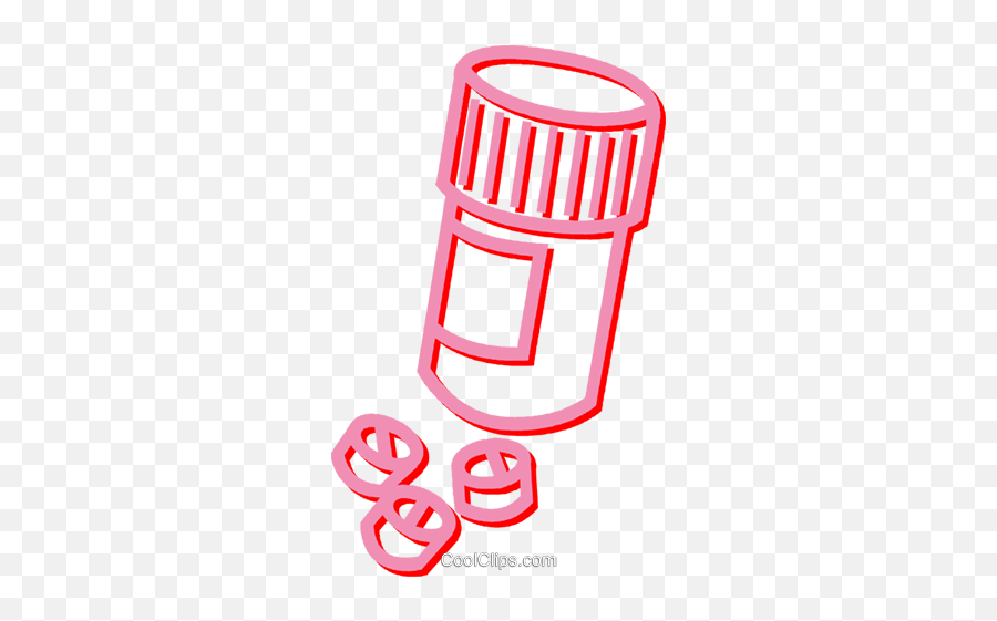 Pills And Pill Bottle Royalty Free Vector Clip Art - Pink Pill Bottle Png,Pill Bottle Png