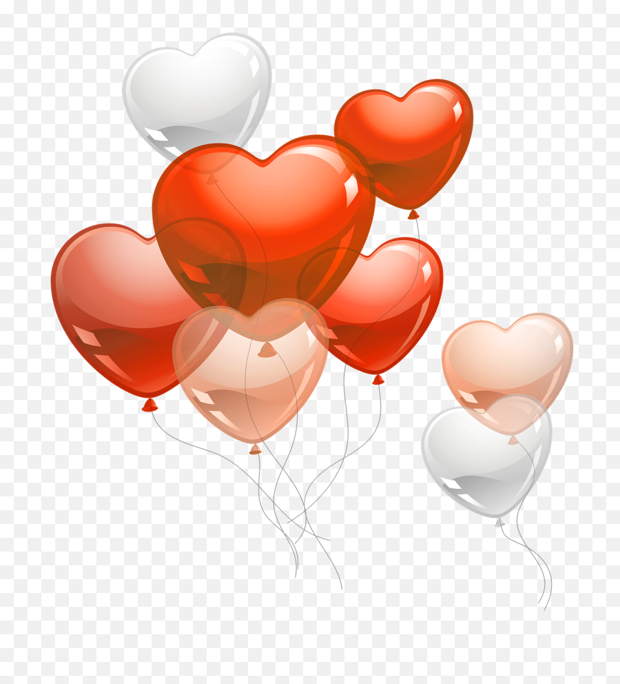 Heart Balloons String Confetti - Free Image On Pixabay Balloon Png,Red Confetti Png