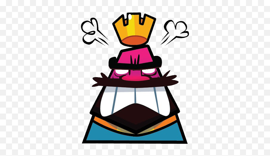 Clash Clashroyale Royale King Angry Facebook Reactions - Clash Royale Emoji Png,Facebook Reactions Png