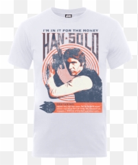 Star Wars Han Solo Retro Poster T - Shirt White Star Wars Harrison Ford Poster Png,Han Solo Png