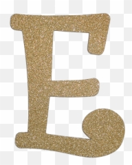 Gold Glitter Letter E Full Size Png Download Seekpng - Number