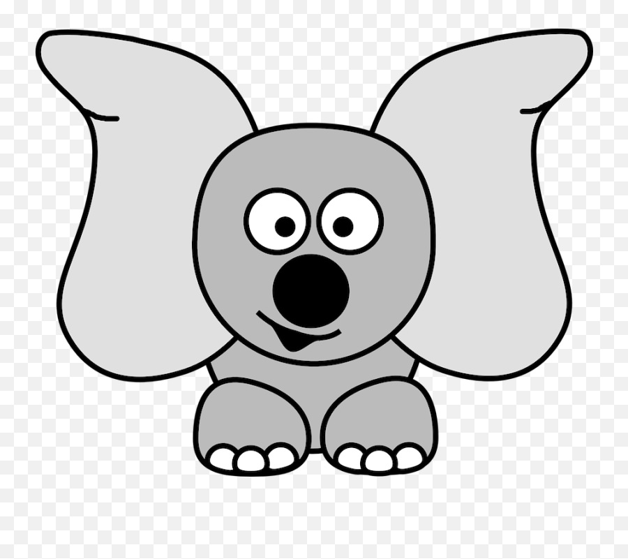 Jug Ears Elephant Dumbo - Cartoon Animals No Background Png,Dumbo Png