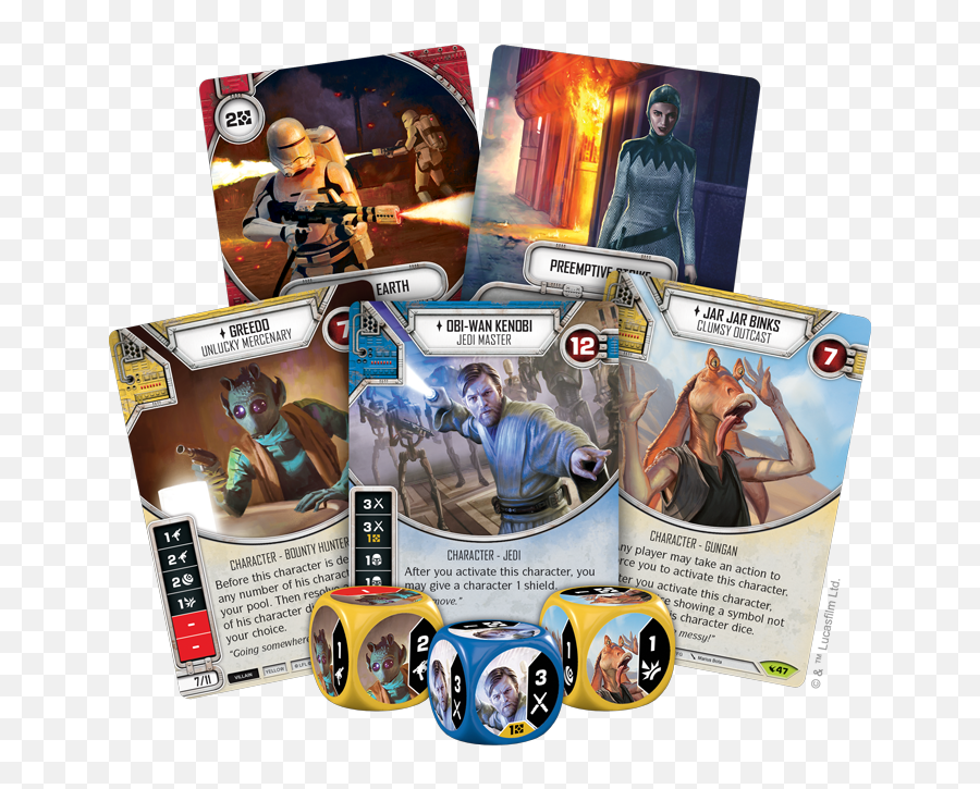 New Star Wars Destiny Starters U0026 Boosters Have Arrived - Spikey Bits Star Wars Png,Jar Jar Binks Png