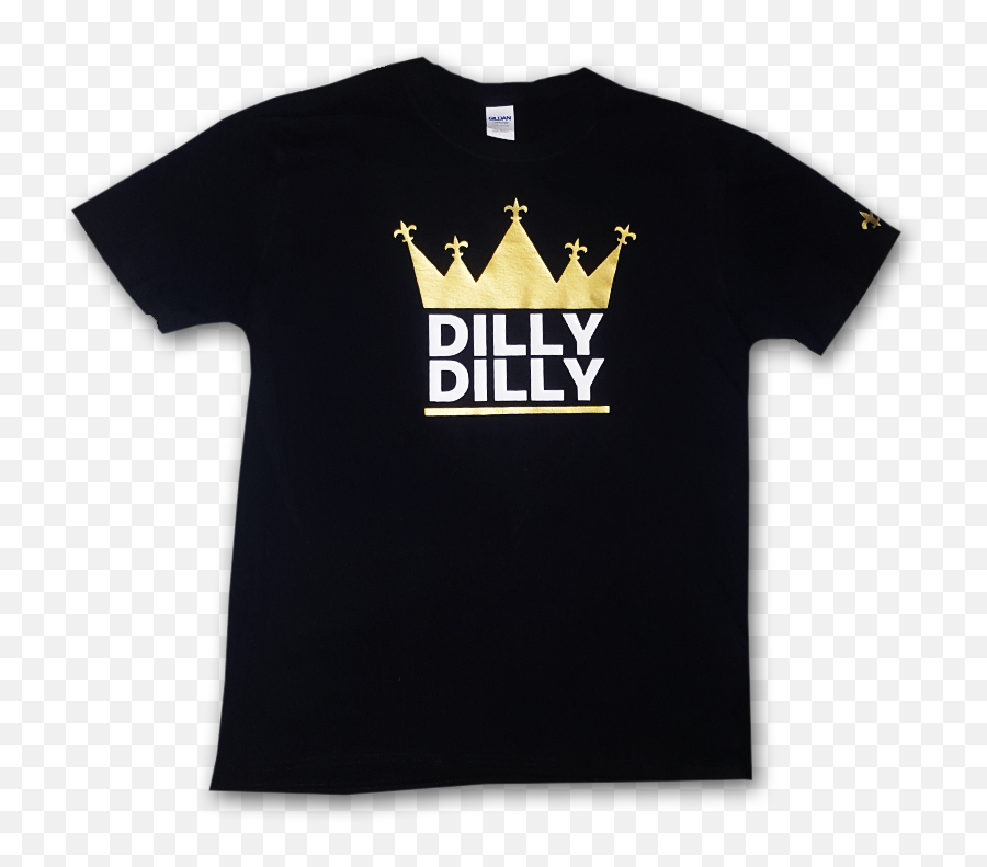 Dilly Black And Gold Crown Tee - Hard Rock Milan T Shirt Png,Gold Crown Logo