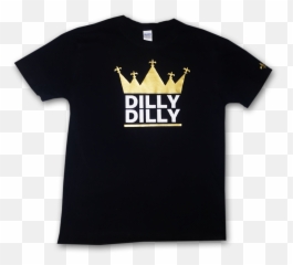 Dilly Black And Gold Crown Tee - Hard Rock Milan Shirt png