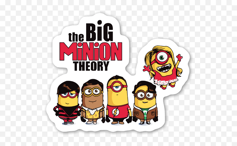 The Big Minion Theory - Stickerapp Big Bang Theory Minions T Shirt Png,Minion Transparent Background