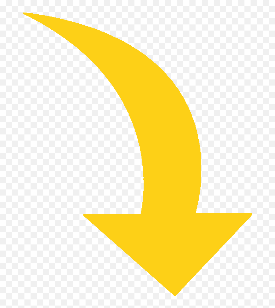 Yellow Curved Arrow Clip Art