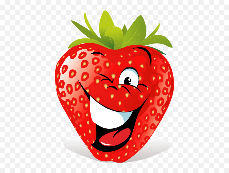 Cartoon Strawberry Face Icon Png - Cartoon Fruit Clipart,Png Faces