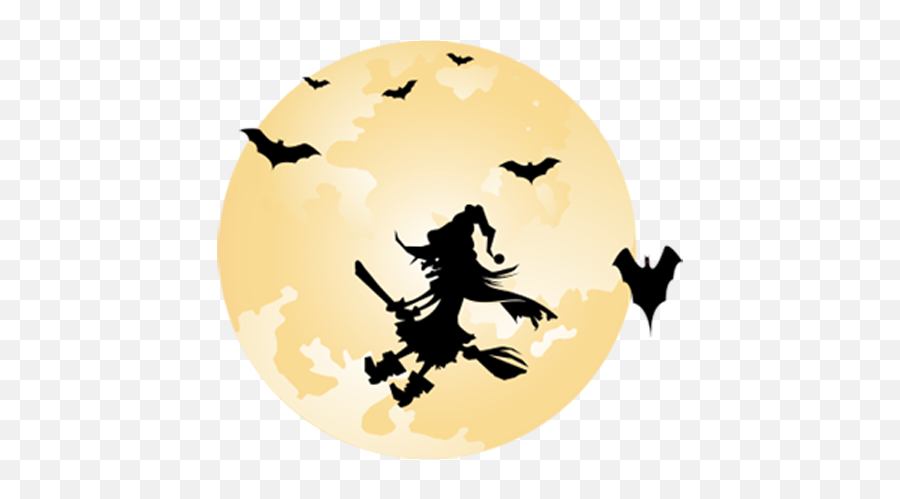 Halloween Full Moon Witch Png Download - Halloween Moon Witch Transparent,Halloween Moon Png