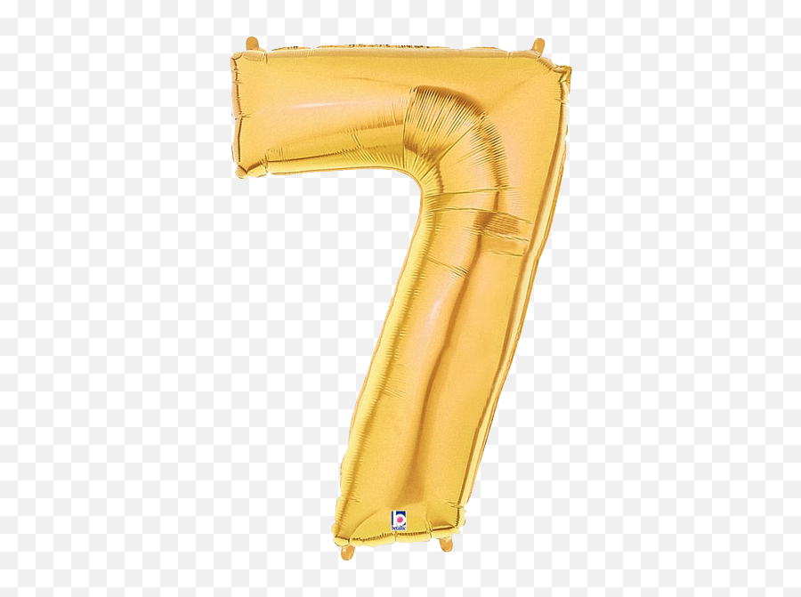 Gold Number 7 Foil Balloon Letters - 7 Png Balloon Gold,Gold Numbers Png