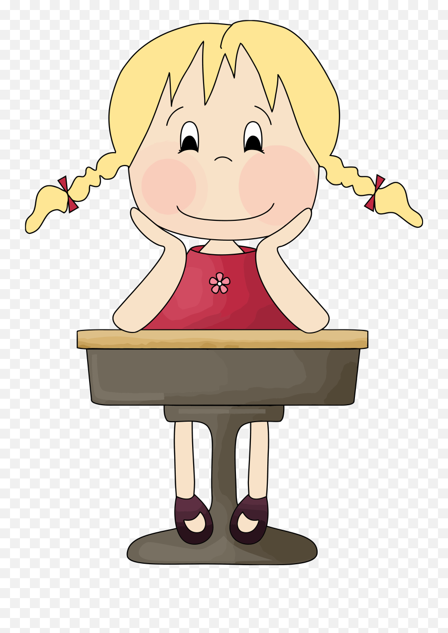 Yellow Girl Student Listening Clipart Png U2013 Clipartlycom - Student Listening Clipart,Girl Sitting Png