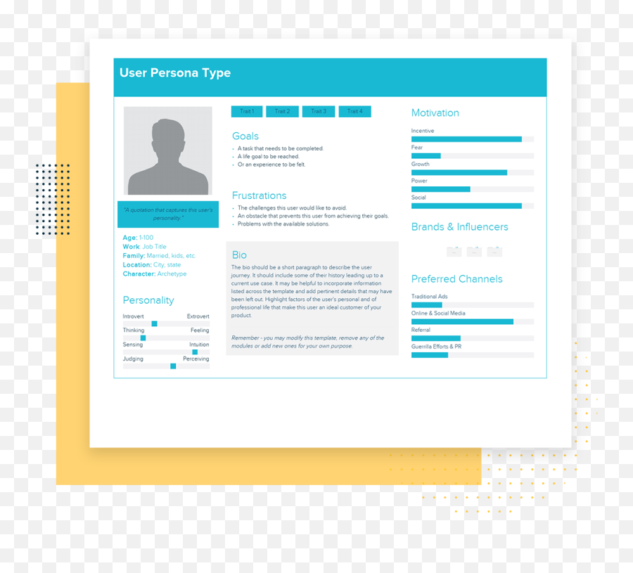 User Persona Template And Examples Xtensio - Persona Template Png,Create User Icon