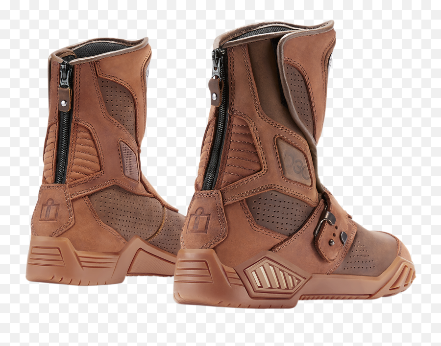 Armored Motorcycle Riding Boots - Round Toe Png,Icon Dkr Boot