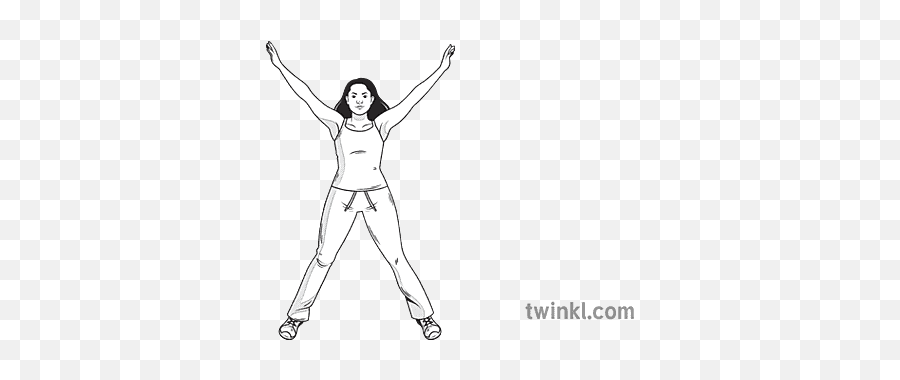 Person Doing Star Jumps Science Exercise Jumping Jacks - Person Doing Starjumps Png,Jumping Person Icon