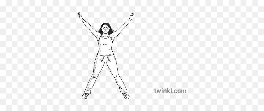 Man doing jumping jacks star jumps exercise Vector Image