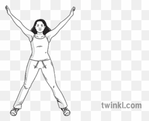 Person Doing Star Jumps Science Exercise Jumping Jacks - Starjumps png