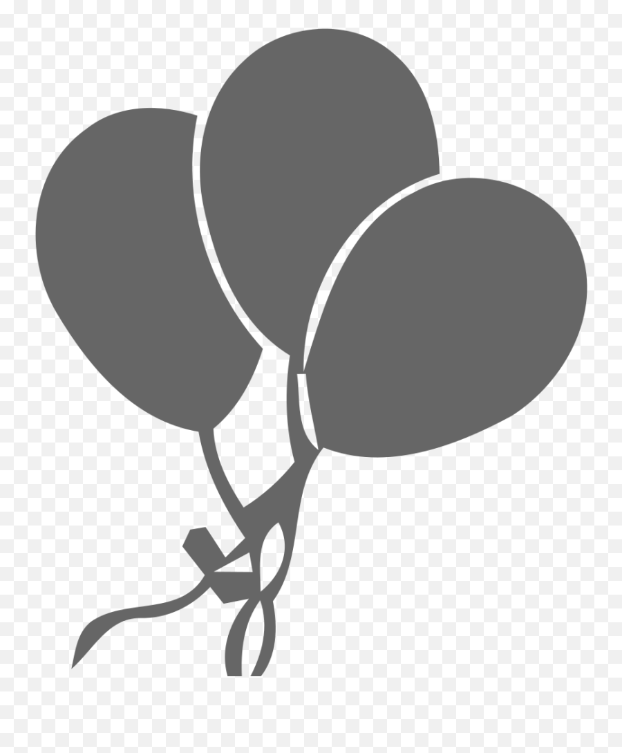 Balloons Free Icon Download Png Logo - Balon Hitam Putih Hd Png,Balloons Icon