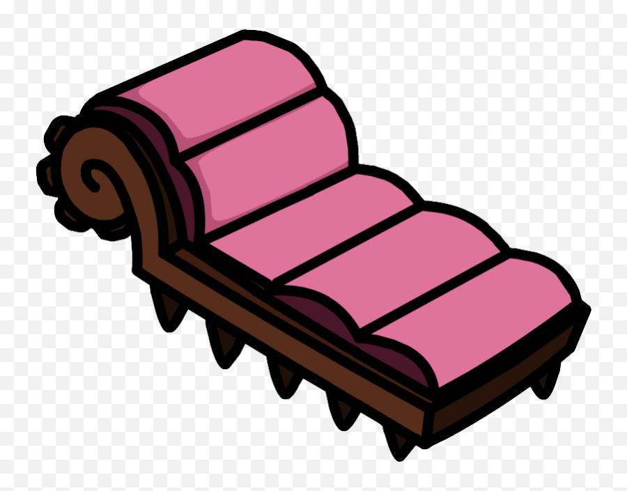 Lounge Clipart Pink Couch - Club Penguin Lounge Chair Png Club Penguin Bed Transparent,Lounge Chair Icon