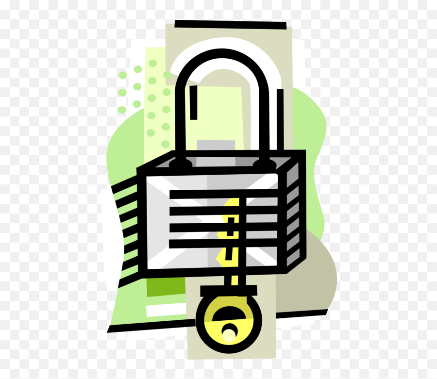 Download Hd Vector Illustration Of Padlock Lock Mechanical - Vertical Png,Padlock Icon Vector