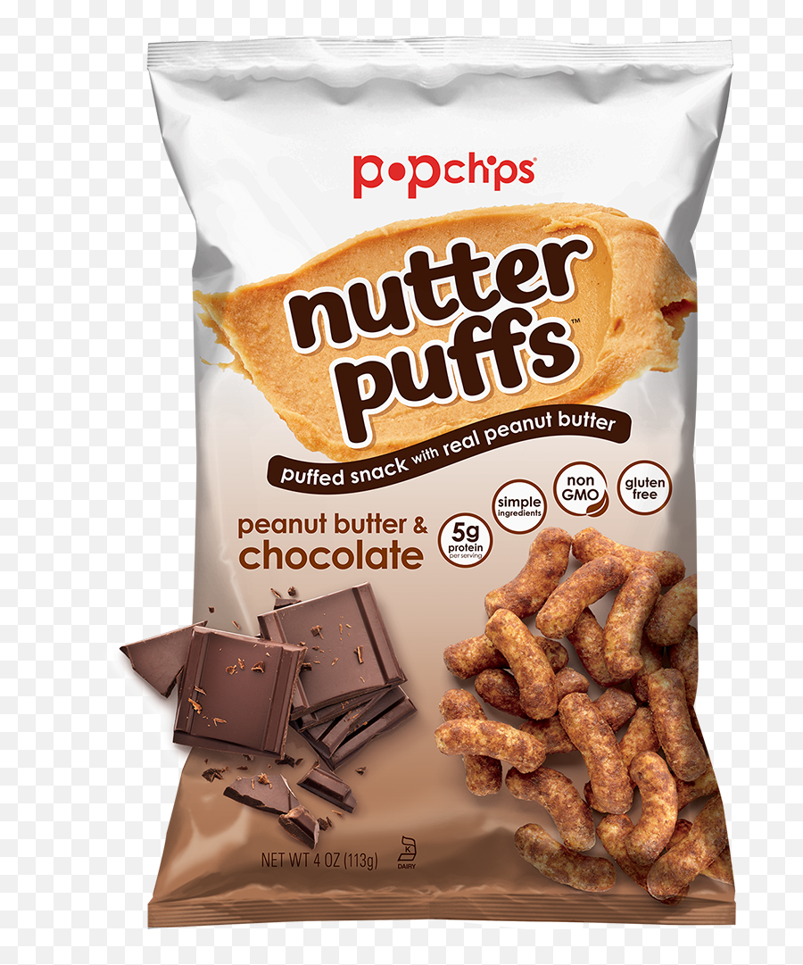 Nutter Puffs Peanut Butter U0026 Chocolate Popchips Png Transparent