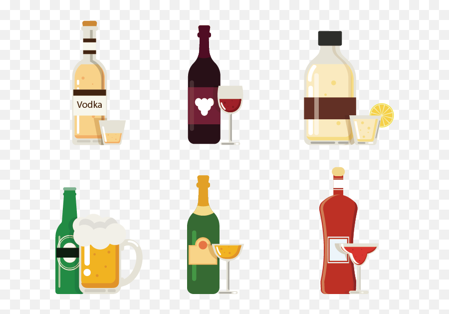 Wine Beer Vodka Alcoholic Beverage - Transparent Background Alcohol Png,Vodka Transparent Background