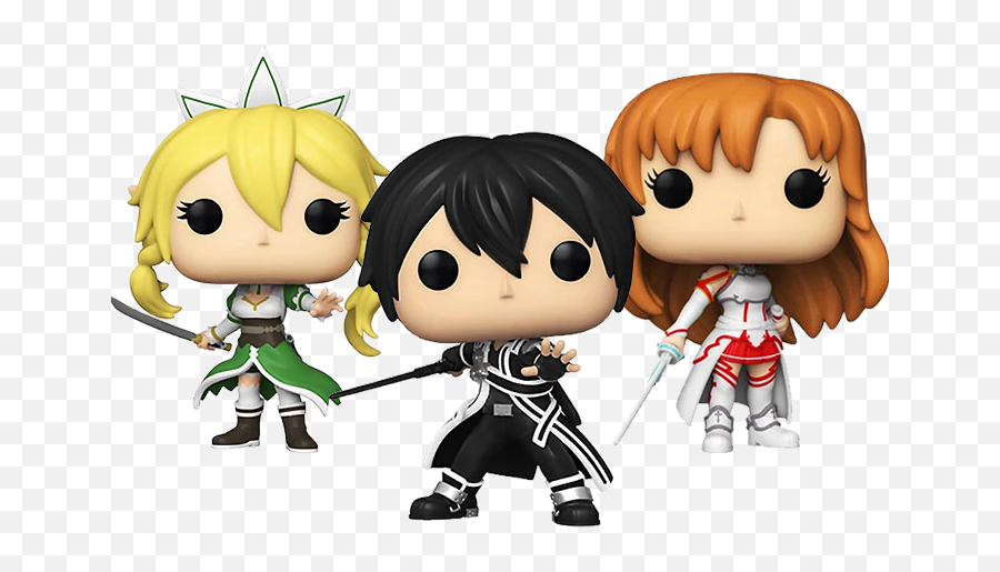 Sword Art Online - Kirito Asuna Leafa Pop Vinyl Bundle Of 3 Sword Art Online Asuna Funko Pop Png,Asuna Icon