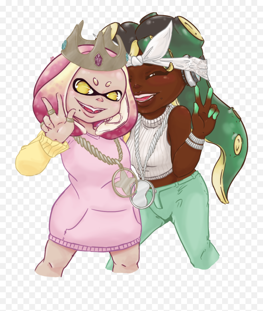 Art By Ash U2014 Pearl And Marina - New Costumes Splatoon 2 Cartoon Png,Splatoon 2 Png