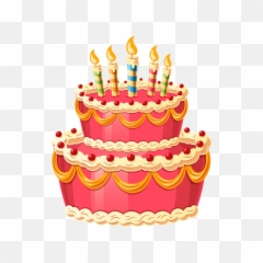 Library Of Birthday Cakes Clip Art Free - Transparent Background png