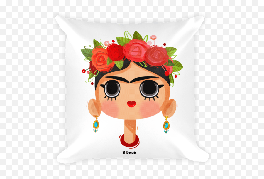 Square Pillow Frida Kahlo - Stickers Para Whatsapp Frida Png,Frida Kahlo Png