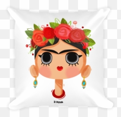 Square Pillow Frida Kahlo - Stickers Para Whatsapp Frida Png,Frida Kahlo Png