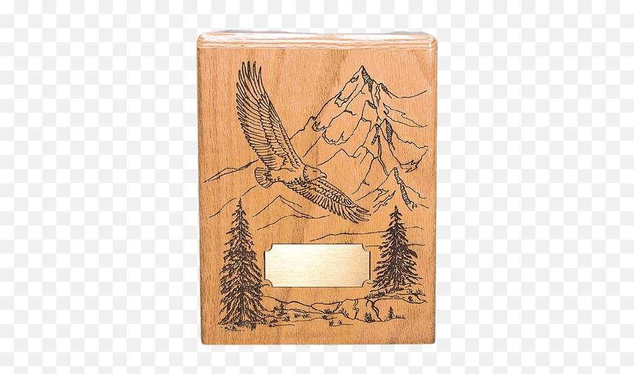 Soaring Eagle Oak Wood Cremation Urn - Osprey Png,Soaring Eagle Png