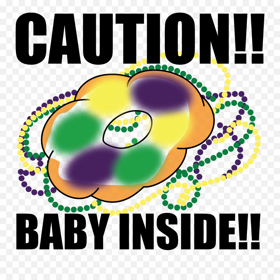 Baby Inside King Cake Mardi - Call Of Duty Ghosts Logo Png,Mardi Gras Beads Png